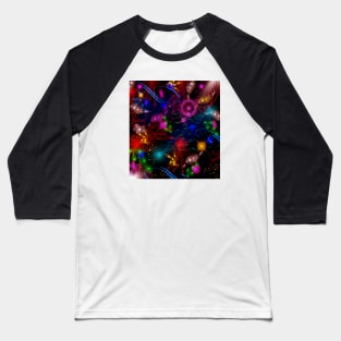 Bright Colorful Neon Lights Baseball T-Shirt